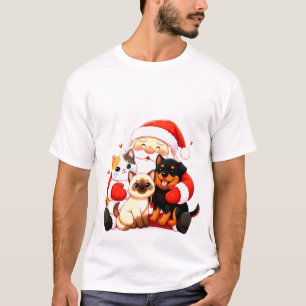 Pawsitively Huggable: Santa’s Snuggle Squad T-Shirt