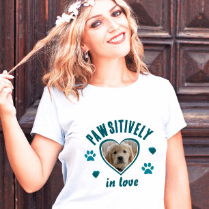 Pawsitively in Love Paw Heart Dog Photo Tri-Blend Shirt