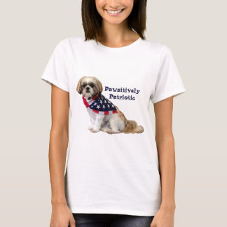Pawsitively Patriotic Shih Tzu Lhasa Apso T-Shirt