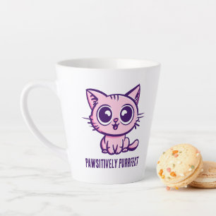 Pawsitively Purrfect, Beautiful Manga Kitten Latte Mug