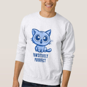 Pawsitively Purrfect, Beautiful Manga Kitten Sweatshirt
