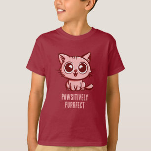 Pawsitively Purrfect, Beautiful Manga Kitten T-Shirt