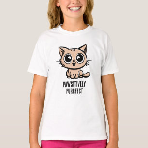 Pawsitively Purrfect, Beautiful Manga Kitten T-Shirt
