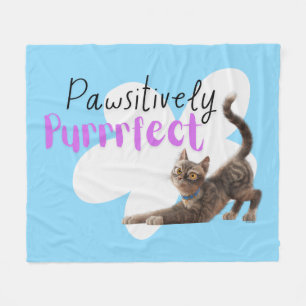 Pawsitively Purrrfect Fleece Blanket