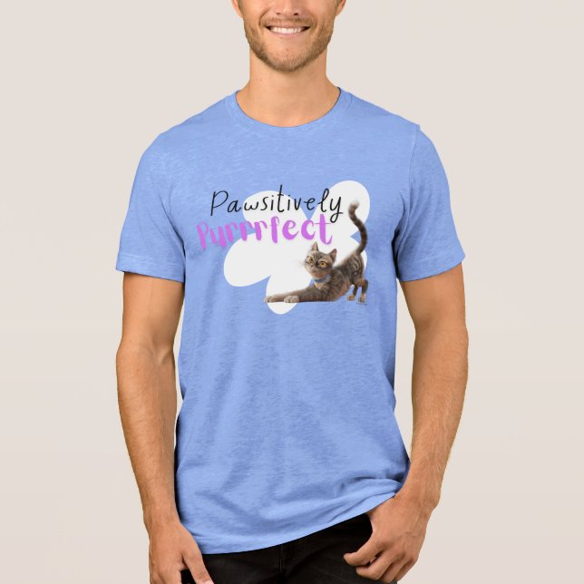 Pawsitively Purrrfect Tri-Blend Shirt (Front)