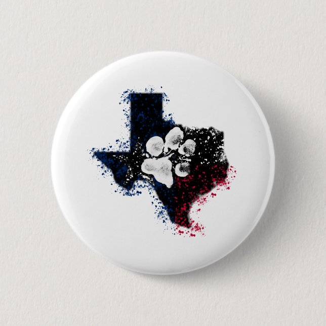 Pawsitively Stately Texas 6 Cm Round Badge (Front)
