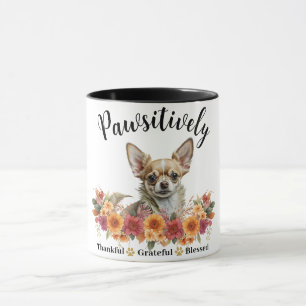 Pawsitively Thankful Grateful Blessed Cute Dog Mug