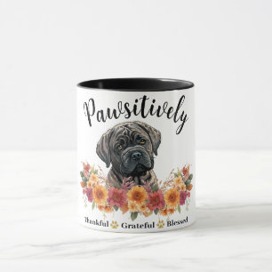 Pawsitively Thankful Grateful Blessed Cute Dog Mug
