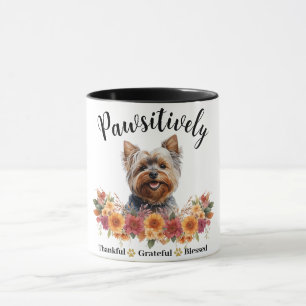 Pawsitively Thankful Grateful Blessed Cute Dog Mug