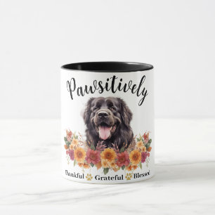 Pawsitively Thankful Grateful Blessed Cute Dog Mug