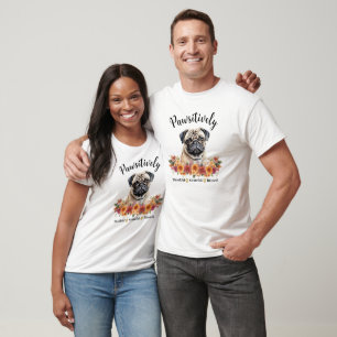 Pawsitively Thankful Grateful Blessed Cute Dog T-Shirt