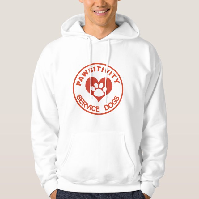 Pawsitivity Service Dogs Hoodie Sweatshirt (Front)