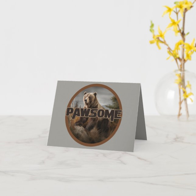Pawsome Card (Yellow Flower)