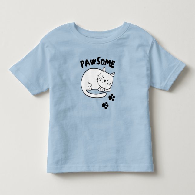 PAWSOME Cat T-Shirt (Front)