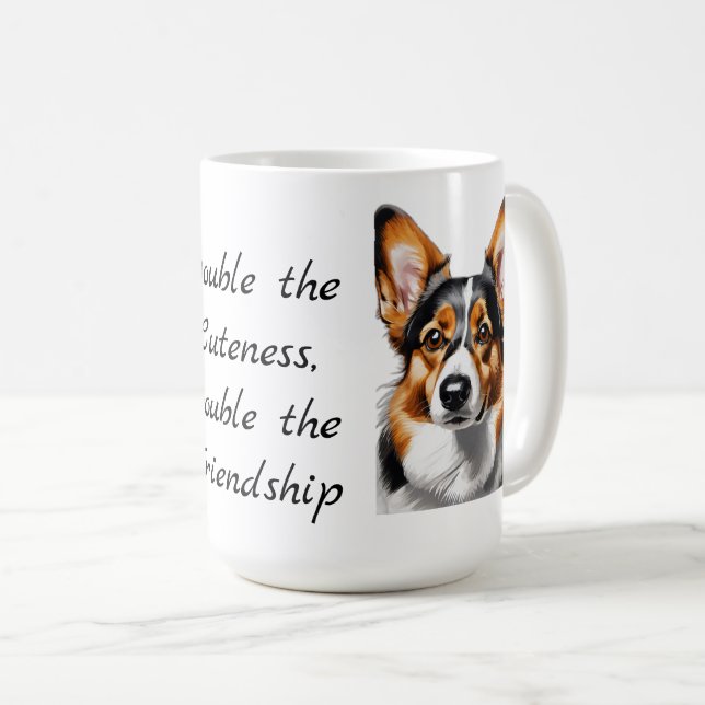 Pawsome Corgi Companion Mug (Front Right)