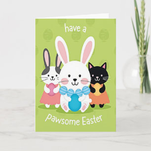 Pawsome Easter Friends Card
