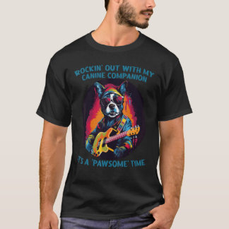 Pawsome Guitar Dog for Rock'n Roll Music and Guita T-Shirt