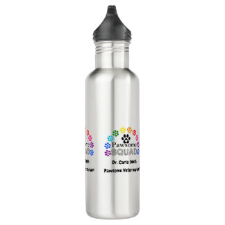 Pawsome Veterinarian Custom Name - 710 Ml Water Bottle