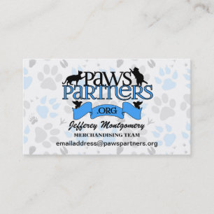 PawsPartners.org Custom Volunteer Business Card