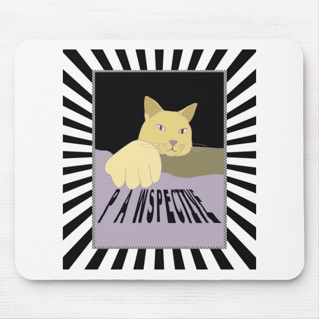 Pawspective Cat Art in Perspective Mouse Mat (Front)