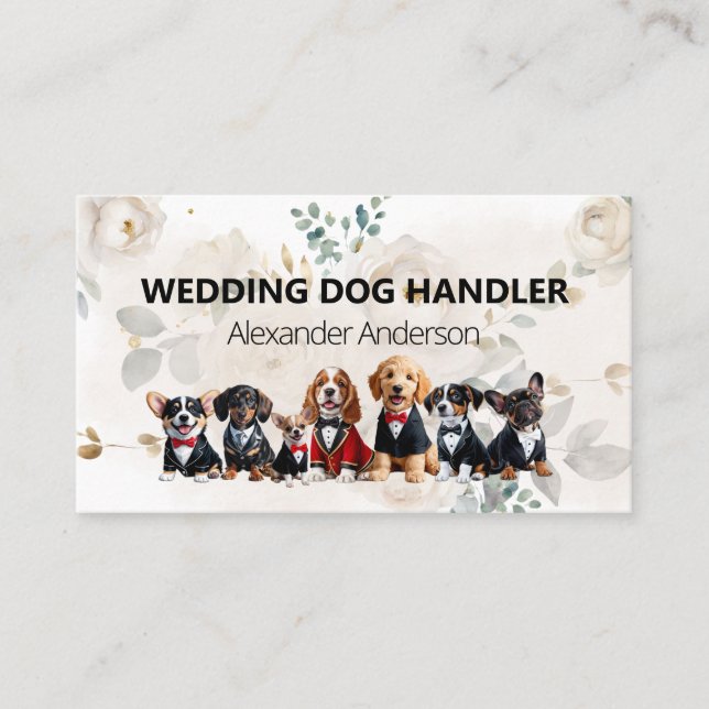Pawtastic Wedding Pet Service Business Card (Front)