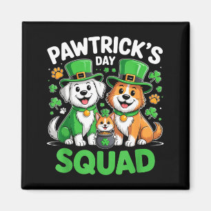Pawtricks Day Squad St Patricks Dog Lover Dog Crew Magnet