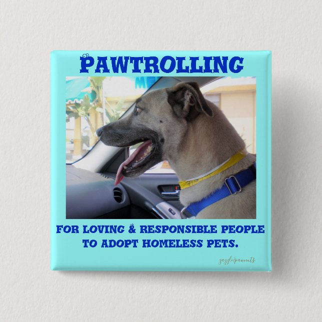 Pawtrolling 15 Cm Square Badge (Front)