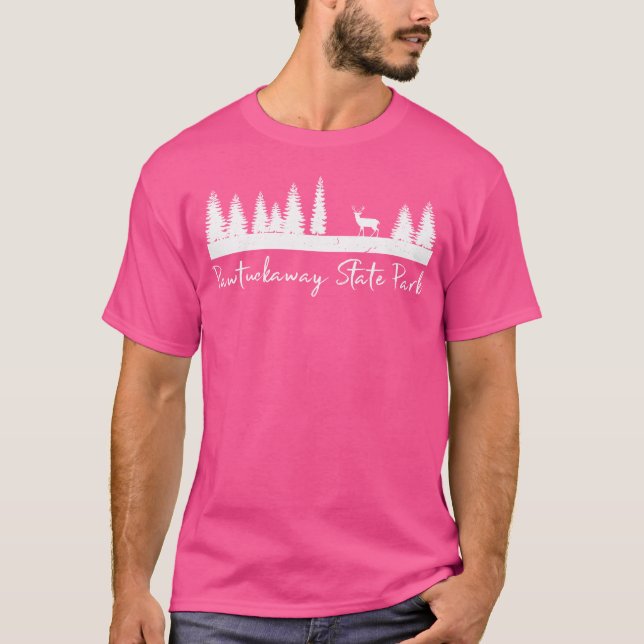 Pawtuckaway State Park Deer Buck Wilderness Campin T-Shirt (Front)