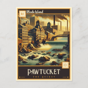 Pawtucket, Rhode Island Vintage Postcard