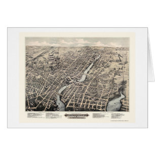 Pawtucket, RI Panoramic Map - 1877