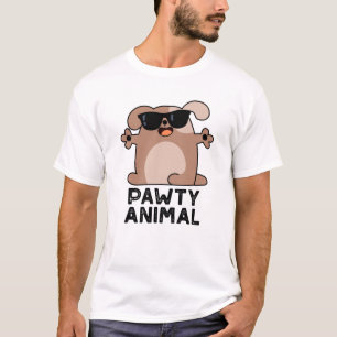 Pawty Animal Funny Party Dog Pun  T-Shirt