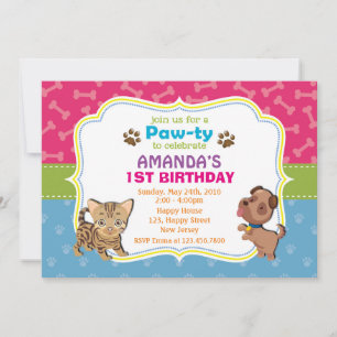 Pawty Birthday Invitation
