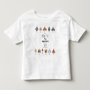 Pawty Cute Dogs Birthday Party Toddler T-Shirt
