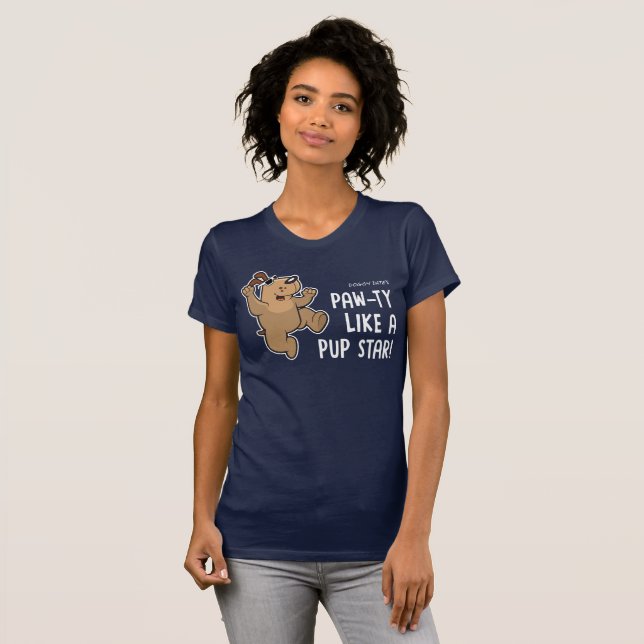 Pawty Like A Pup Star T-Shirt (Front Full)