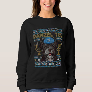 Pawzel Tov Jewish Havanese Dog Funny Hanukkah Sweatshirt