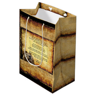Pax Christos, Lion with Isaiah 11:6-9 Medium Gift Bag