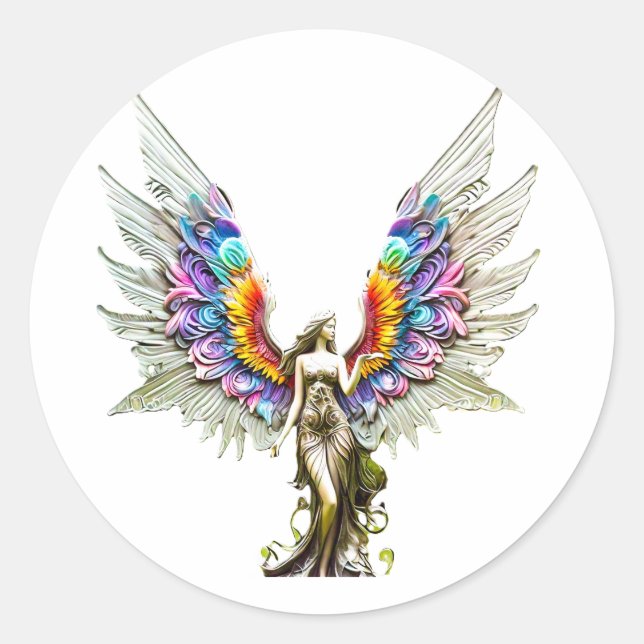 Paxia WindwhisperFairy Classic Round Sticker (Front)