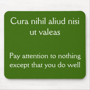 Pay Attention, do well Mouse Mat