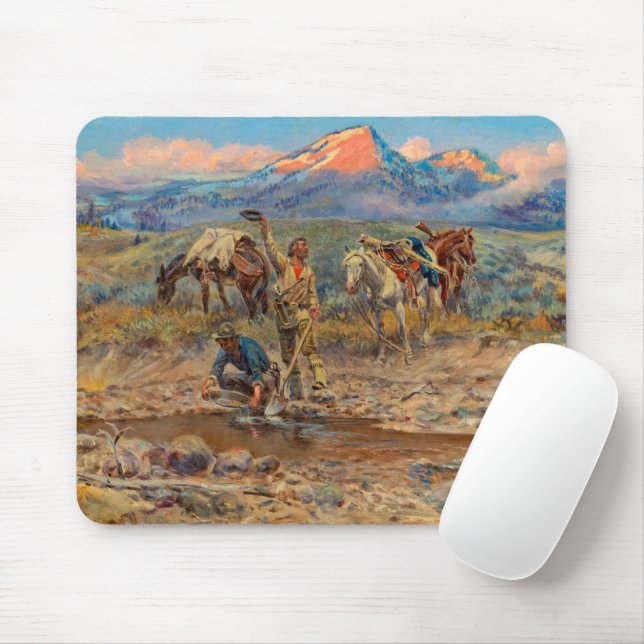 Pay Dirt, The Discovery of Last Chance Gulch Mouse Mat (With Mouse)