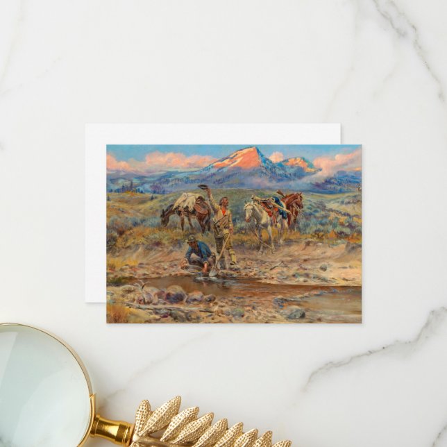 Pay Dirt, The Discovery of Last Chance Gulch Thank You Card (Front/Back In Situ)