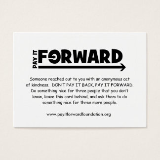 Pay It Forward Card 2009