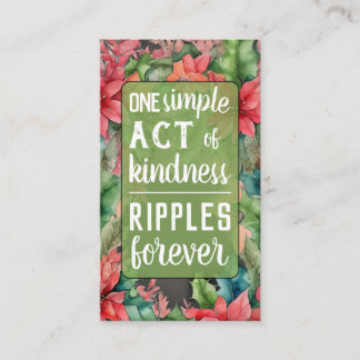 Pay it Forward Random Act of Kindness Christmas Business Card