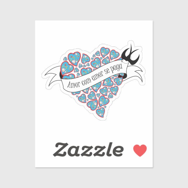 Pay love with love illustrated Portuguese proverb  (Sheet)