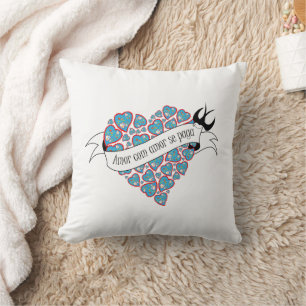 Pay love with love illustrated Portuguese proverb Cushion