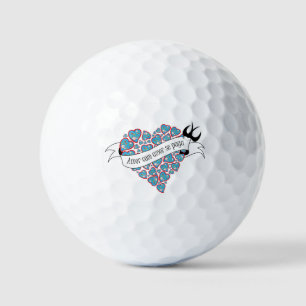 Pay love with love illustrated Portuguese proverb  Golf Balls