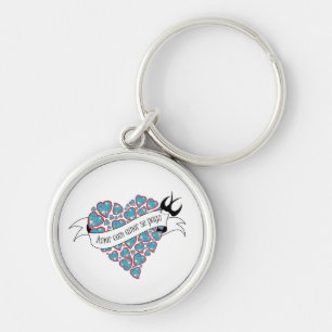 Pay love with love illustrated Portuguese proverb Key Ring