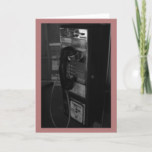 Pay Phone Call Me Greeting Card
