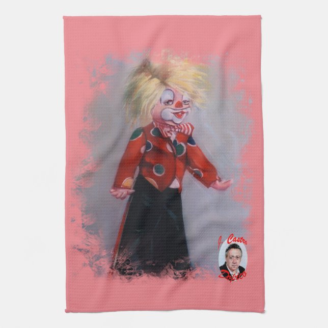 Payaso/Pallaso/Clown Tea Towel (Vertical)