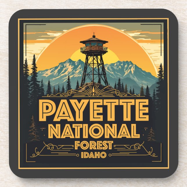 Payette National Forest Idaho Coaster (Front)