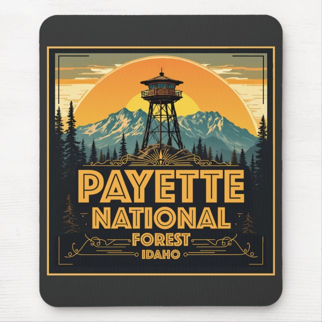 Payette National Forest Idaho Mouse Mat (Front)